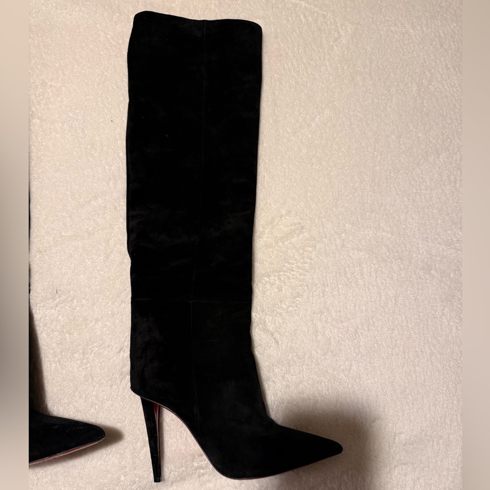 Christian Louboutin Astrilarge Botta 100 black suede size 37 1/2 - Picture 6 of 16